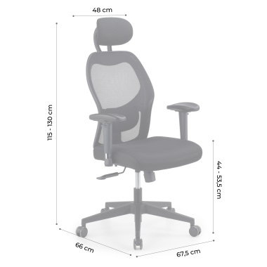 cadeira home office preto com apoio de cabeca malha mesh bracos regulaveis 2d apoio lombar apoio de cabeca 13