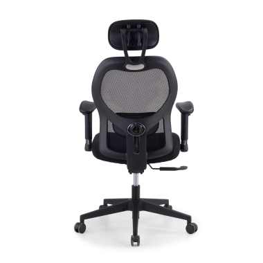 cadeira home office preto com apoio de cabeca malha mesh bracos regulaveis 2d apoio lombar apoio de cabeca 9