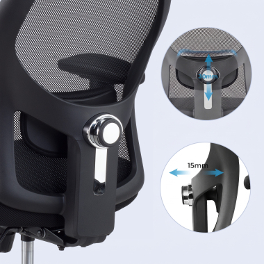 cadeira home office preto com apoio de cabeca malha mesh bracos regulaveis 2d apoio lombar apoio de cabeca 5