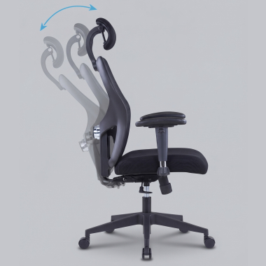 cadeira home office preto com apoio de cabeca malha mesh bracos regulaveis 2d apoio lombar apoio de cabeca 10