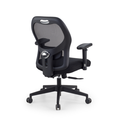 cadeira home office preto sem apoio de cabeca malha mesh bracos regulaveis 2d apoio lombar 9