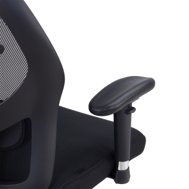 cadeira home office preto sem apoio de cabeca malha mesh bracos regulaveis 2d apoio lombar 12