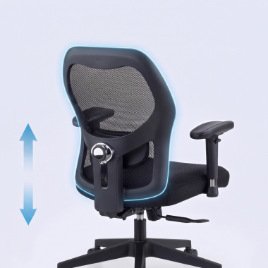 cadeira home office preto sem apoio de cabeca malha mesh bracos regulaveis 2d apoio lombar 7