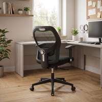 Cadeira de escritório ergonómica Sora com apoio lombar e braços 2D