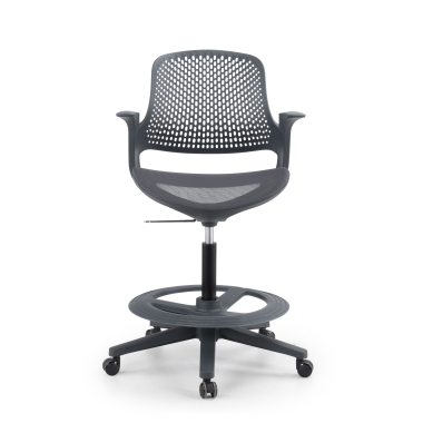 banco ergonomico antracite dorian malha mesh bracos fixos 5
