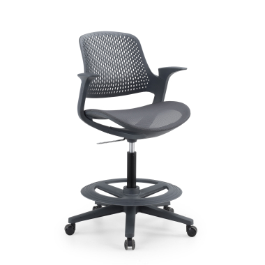 banco ergonomico antracite dorian malha mesh bracos fixos 1