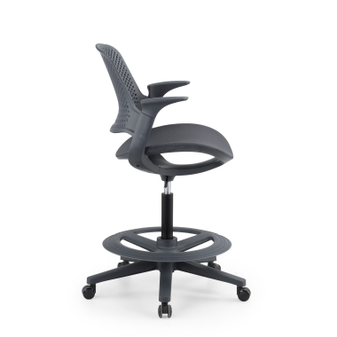 banco ergonomico antracite dorian malha mesh bracos fixos 3