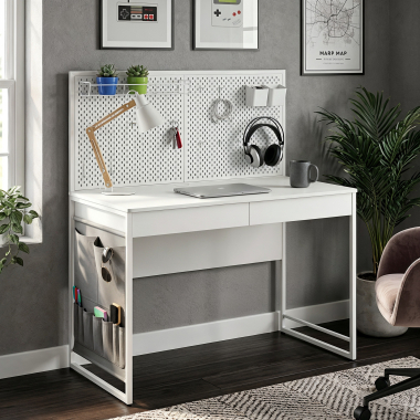 secretaria para computador branco taskmaster 2