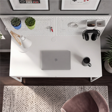 secretaria para computador branco taskmaster 3