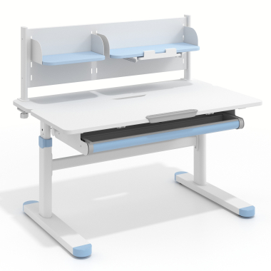 mesa de escritorio juvenil branco azul ergokid 1