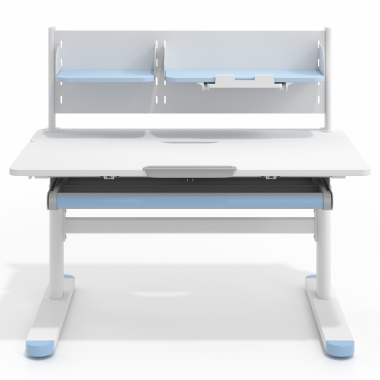 mesa de escritorio juvenil branco azul ergokid 4