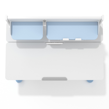 mesa de escritorio juvenil branco azul ergokid 9