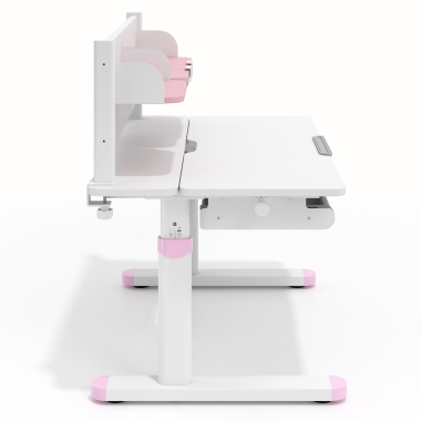 mesa de escritorio juvenil branco rosa ergokid 3