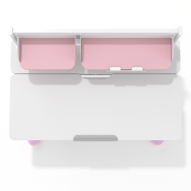 mesa de escritorio juvenil branco rosa ergokid 9
