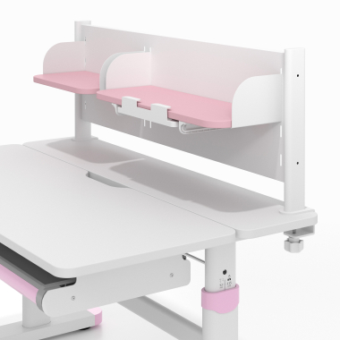mesa de escritorio juvenil branco rosa ergokid 11