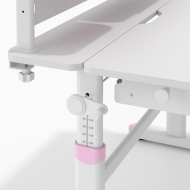 mesa de escritorio juvenil branco rosa ergokid 13