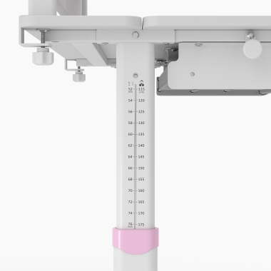 mesa de escritorio juvenil branco rosa ergokid 14