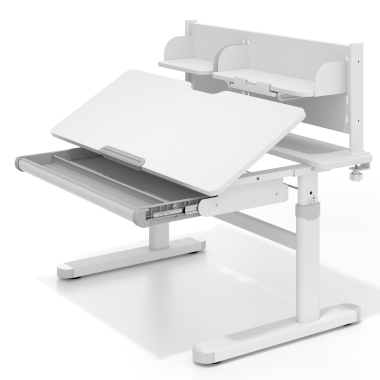 mesa de escritorio juvenil branco cinzento ergokid 12