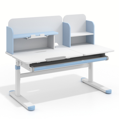 mesa de escritorio juvenil branco azul ergokid 1
