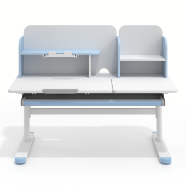 mesa de escritorio juvenil branco azul ergokid 3
