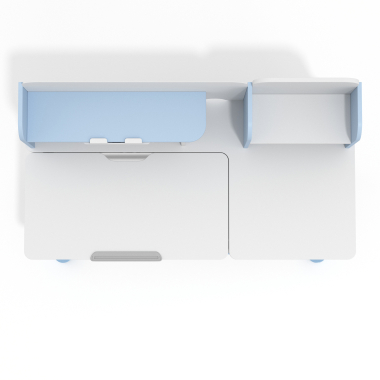 mesa de escritorio juvenil branco azul ergokid 9