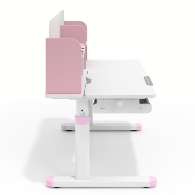 mesa de escritorio juvenil branco rosa ergokid 8