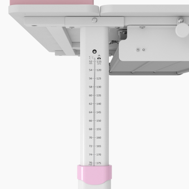 mesa de escritorio juvenil branco rosa ergokid 14
