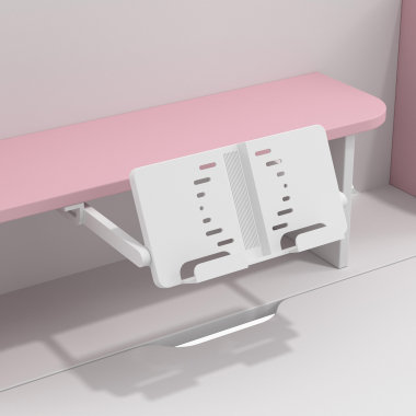 mesa de escritorio juvenil branco rosa ergokid 16