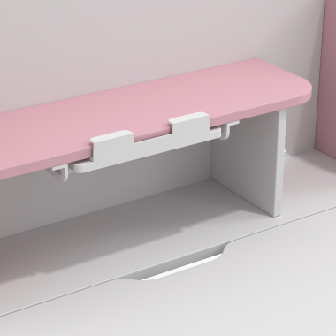 mesa de escritorio juvenil branco rosa ergokid 15