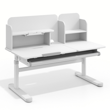 mesa de escritorio juvenil branco cinzento ergokid 1