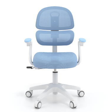 cadeira de secretaria para criancas azul smartfit tecido bracos regulaveis 2d 4