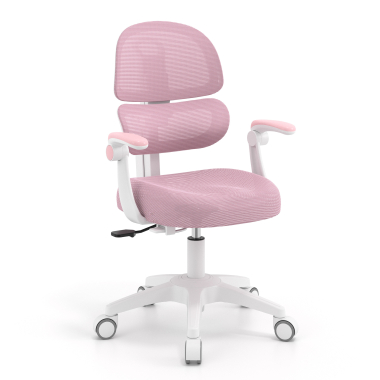 cadeira de secretaria para criancas rosa smartfit tecido bracos regulaveis 2d 1