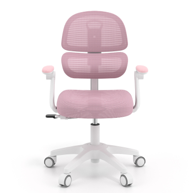 cadeira de secretaria para criancas rosa smartfit tecido bracos regulaveis 2d 4