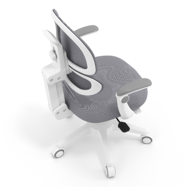 cadeira de secretaria para criancas cinza smartfit tecido bracos regulaveis 2d 7