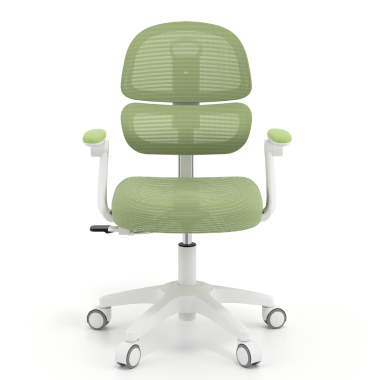 cadeira de secretaria para criancas verde smartfit tecido bracos regulaveis 2d 4