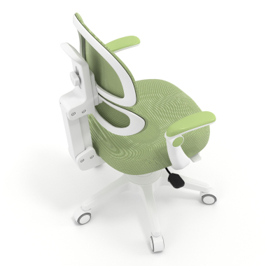 cadeira de secretaria para criancas verde smartfit tecido bracos regulaveis 2d 7