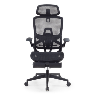 cadeira ergonomica preto halo z3 malha mesh bracos regulaveis 4d apoio lombar apoio de cabeca apoio de pes extensivel 3