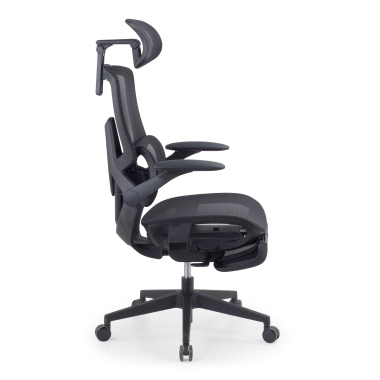 cadeira ergonomica preto halo z3 malha mesh bracos regulaveis 4d apoio lombar apoio de cabeca apoio de pes extensivel 4