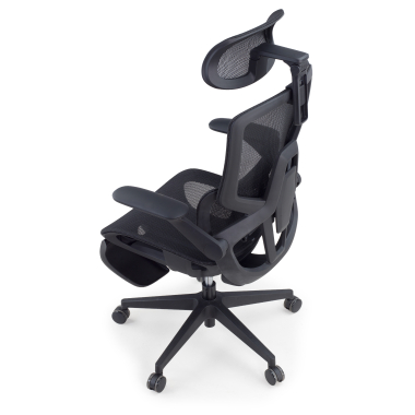 cadeira ergonomica preto halo z3 malha mesh bracos regulaveis 4d apoio lombar apoio de cabeca apoio de pes extensivel 14