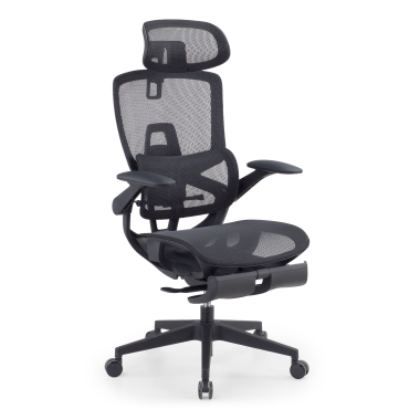 cadeira ergonomica preto halo z3 malha mesh bracos regulaveis 4d apoio lombar apoio de cabeca apoio de pes extensivel 1
