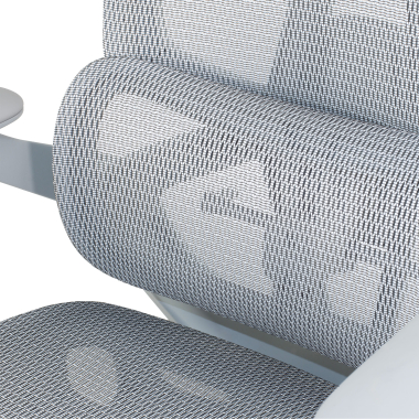 cadeira ergonomica branco cinzento halo z3 malha mesh bracos regulaveis 4d apoio lombar apoio de cabeca apoio de pes extensivel 9
