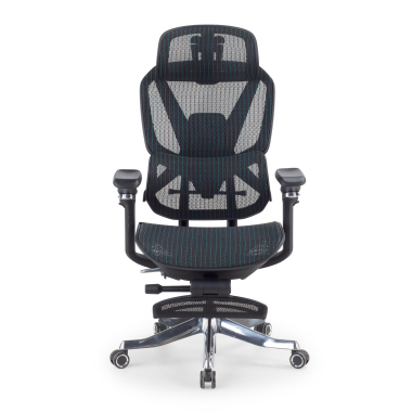 cadeira ergonomica preto glide ultra malha mesh bracos regulaveis 5d apoio lombar apoio de cabeca apoio de pes extensivel 3