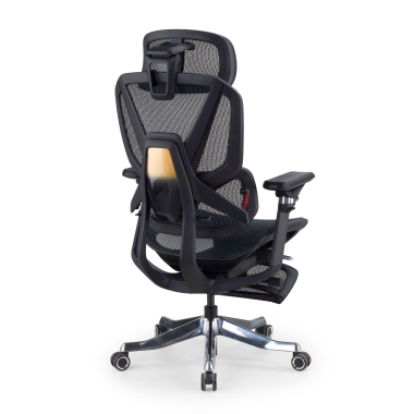 cadeira ergonomica preto glide ultra malha mesh bracos regulaveis 5d apoio lombar apoio de cabeca apoio de pes extensivel 10