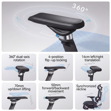 cadeira ergonomica preto glide ultra malha mesh bracos regulaveis 5d apoio lombar apoio de cabeca apoio de pes extensivel 8