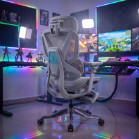 Cadeira ergonómica de gama alta Glide Ultra, apoio lombar 4D e apoio para os pés