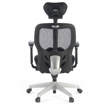 cadeira home office preto com apoio de cabeca malha mesh bracos regulaveis 3d apoio lombar apoio de cabeca 6