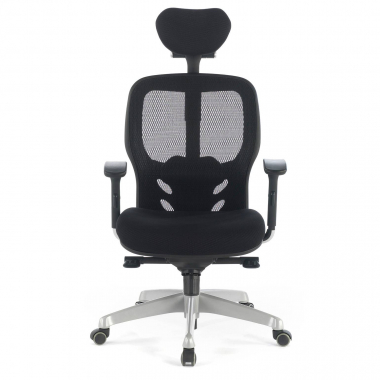cadeira home office preto com apoio de cabeca malha mesh bracos regulaveis 3d apoio lombar apoio de cabeca 4