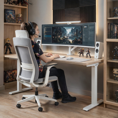 secretaria de escritorio branco pure black estrutura branca 6