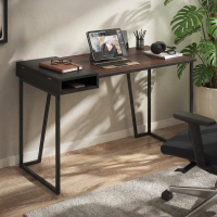 Secretária design Madai com gaveta rebatível, estilo industrial