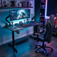 Mesa gaming elevatória Stratos Pro, dois motores e iluminação RGB